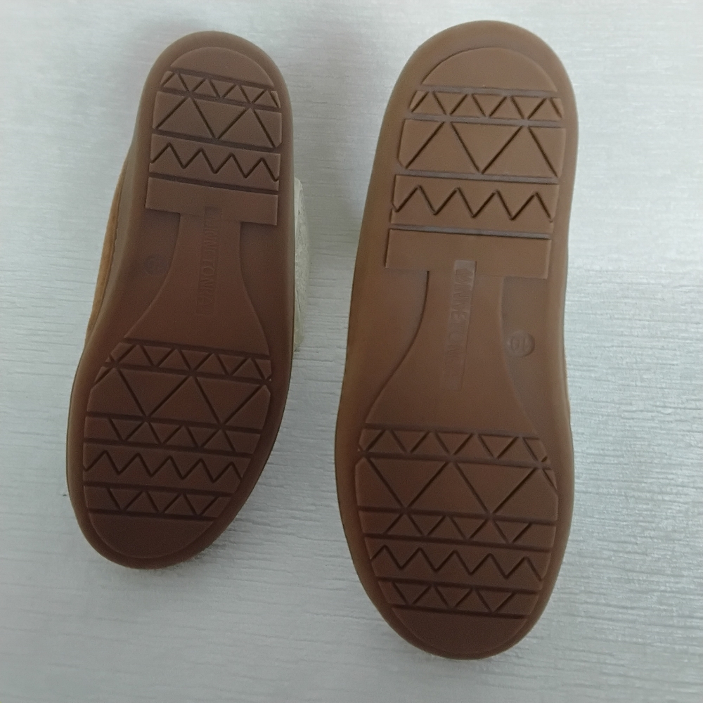 Minnetonka Size 10 Mens Tan Suede Moccasins - Picture 6 of 11